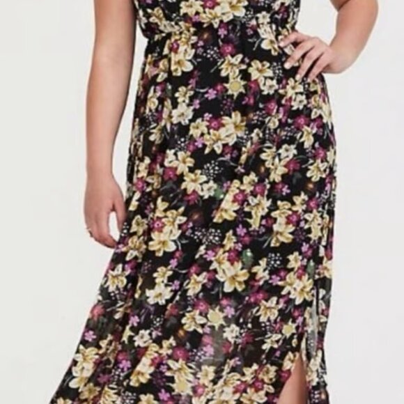 Torrid/Disney Tangled Pascal Floral Maxi Dress with Adjustable Straps - Picture 2 of 9